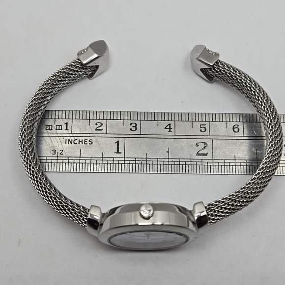 Womens Skagen Denmark Slim MOP Stain1ess Steel Bangle Quartz Watch New Battery - Picture 9 of 10